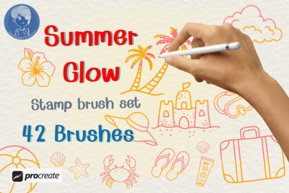 Download Summer Glow Stamp Brush for Procreate - Procreate Collection