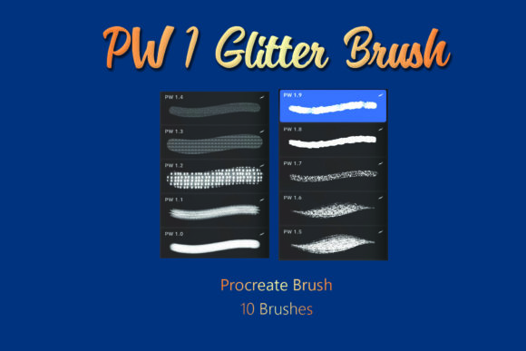 Download PW 1 Procreate Brush - Glitter Brushes - Procreate Collection