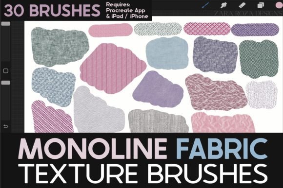 Download Procreate Fabric Monoline Brush Pack - Premium Resources