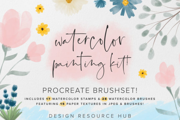 Download Procreate Watercolor Set, Stamps, Brushe - Procreate Collection