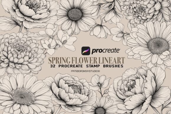 Download Procreate Flower Stamp Brushes - Procreate Collection