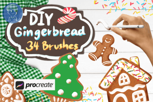 Download DIY Gingerbread Brush for Procreate - Procreate Collection