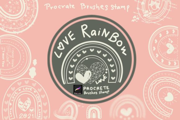 Download Love Rainbow Procreate Brushes Stamp - Procreate Collection