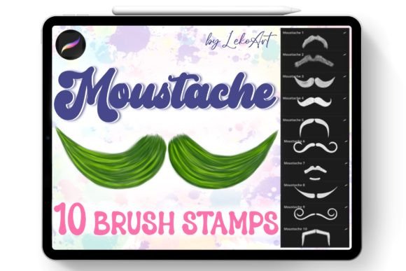 Download Moustache Brush Stamp Procreate - Procreate Collection