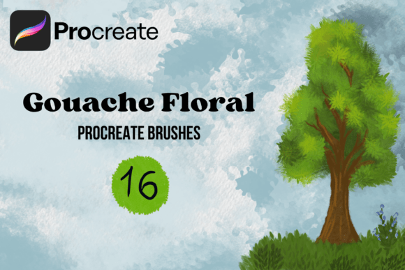 Download Gouache Floral Procreate Brushes - Procreate Collection