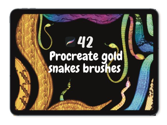 Download Procreate Gold Snakes /42 Brushes - Procreate Collection