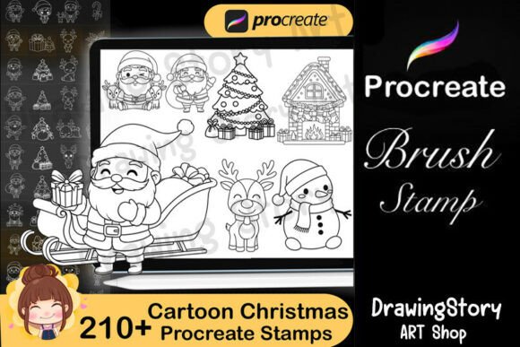 Download 210+ Procreate Cartoon Christmas Stamps - Procreate Collection