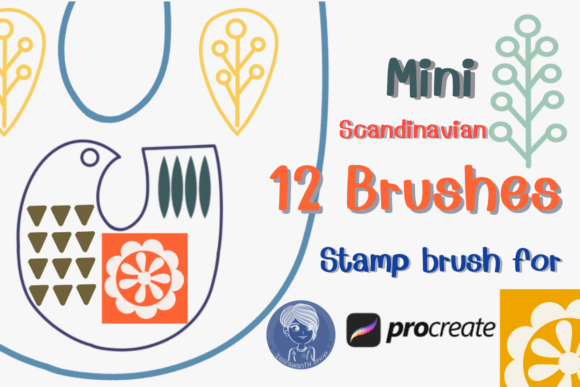 Download MiniScandinavian Stamp Brushes Procreate - Procreate Collection
