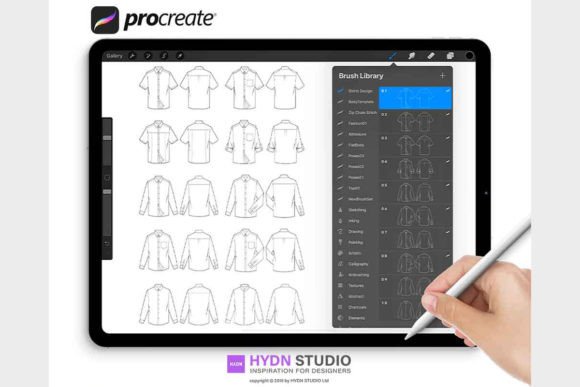 Download Shirts Design Set Procreate Stamp Brushe - Procreate Collection