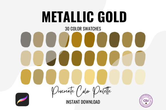 Download Metallic Gold Procreate Color Palette - Procreate Collection