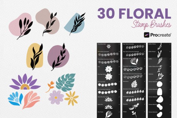 Download Floral Stamp Brushes Procreate - Procreate Collection