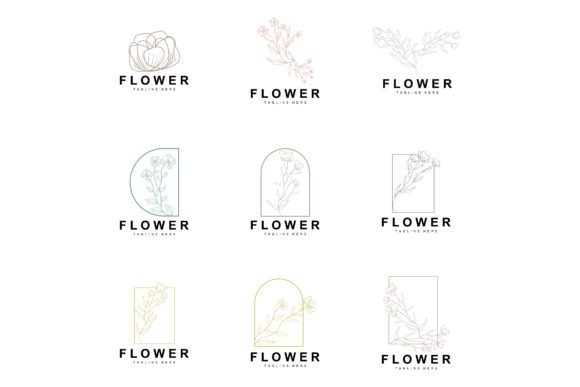 Download Floral Logo, Leaves and Flowers Botanica - Leaves and flowers Collection