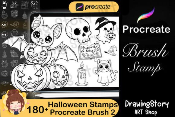 Download 180+ Halloween Procreate Stamp Brush 2 - Procreate Collection