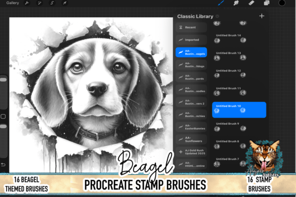 Download Beagle Procreate Brush Stamps - Procreate Collection