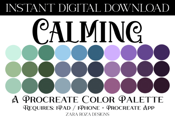 Download Calming Procreate Color Palette - Procreate Collection