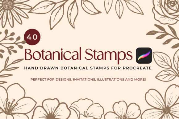 Download Hand-Drawn Botanical Procreate Brushes - Procreate Collection