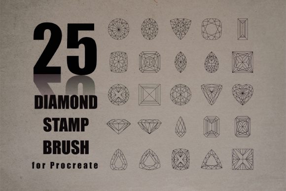 Download Diamond Shape Stamp Brush for Procreate - Procreate Collection