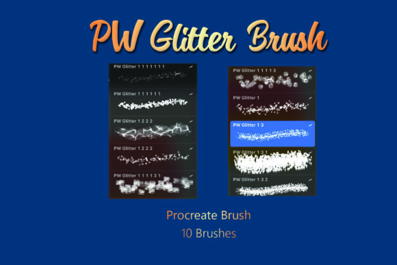 Download PW Glitter Brushes Procreate Brush - Procreate Collection