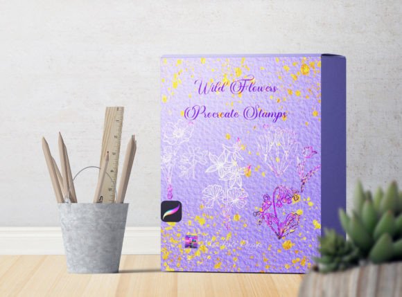 Download Wild Flower Stamps Procreate Bundle V 6 - Procreate Collection