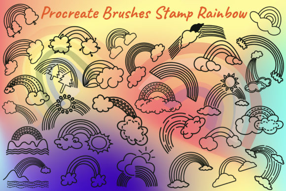 Download Procreate Brushes Stamp Rainbow - Procreate Collection