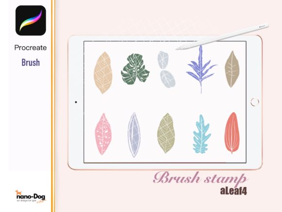 Download Procreate 10 Leaf Brush Stamp. - Procreate Collection