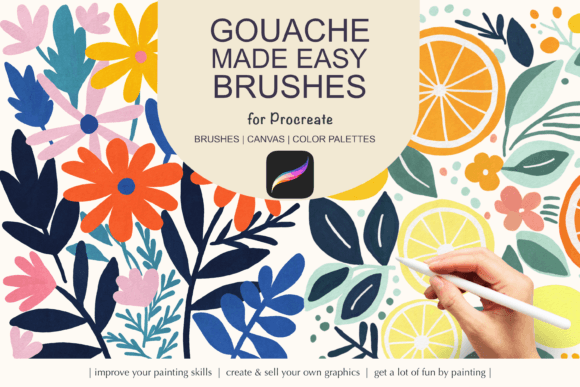 Download Gouache Procreate Brushes - Procreate Collection