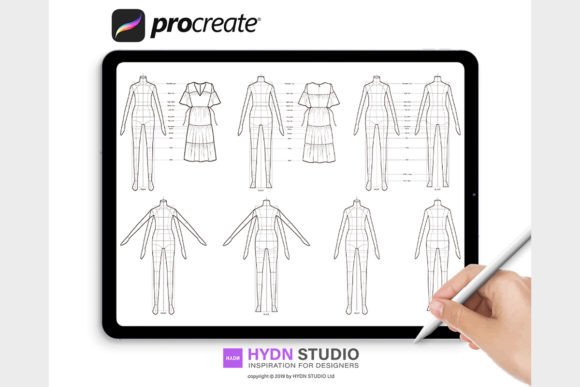 Download Fashion Flat Body Procreate Stamp Brushes - Procreate Collection