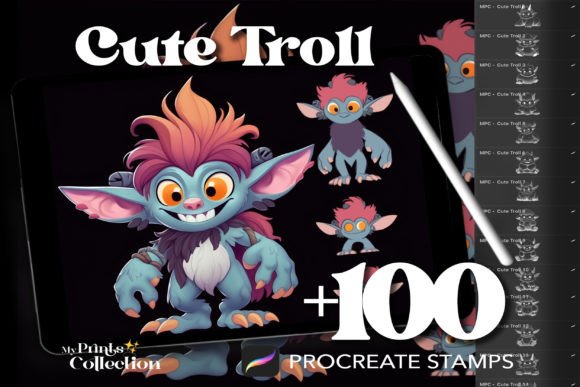 Download 100+ Procreate Cute Troll Stamps - Procreate Collection