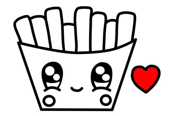 Download Cartoon Fries Procreate Brush Stamp - Procreate Collection