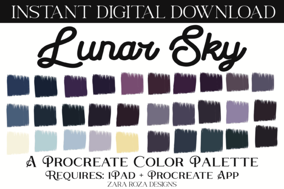 Download Lunar Sky Procreate Color Palette - Procreate Collection