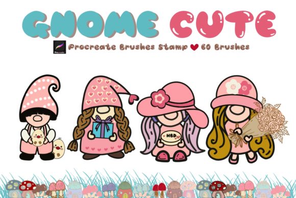 Download GNOME CUTE Procreate Brushes Stamp - Procreate Collection