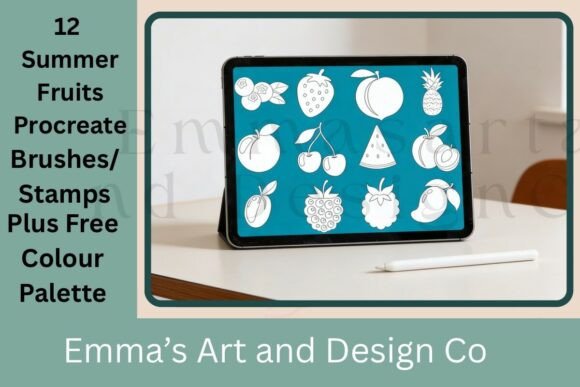 Download Summer Fruit Brushes Procreate Stamp Set - Procreate Collection