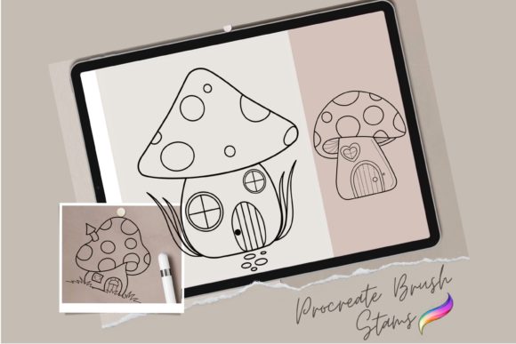 Download Procreate Brushset Mushroom, BrushStamps - Procreate Collection