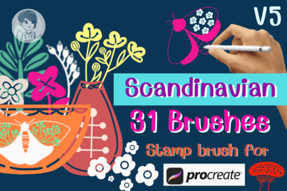 Download Scandinavian V5 Stamp Brushes Procreate - Procreate Collection