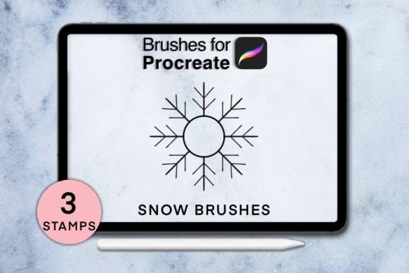 Download 3 Snow Procreate Stamps - Procreate Collection
