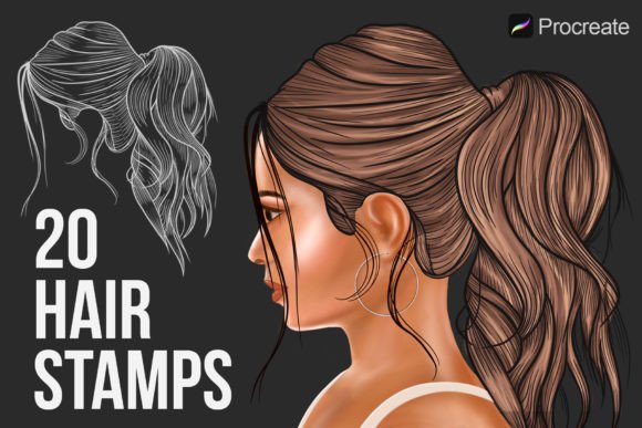 Download Hairstyle Stamp Brushes (Procreate) - Procreate Collection