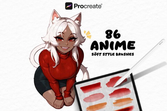 Download 86 Procreate Brushes - Anime Soft Style - Procreate Collection