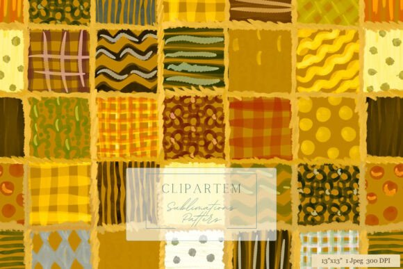 Download Autumn Patchwork Sublimation Pattern - Autumn Collection