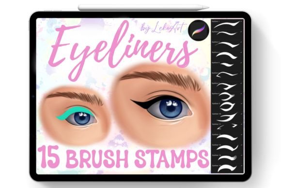 Download Eyeliner Brush Stamp Procreate - Procreate Collection