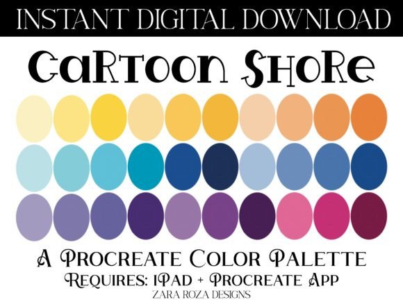 Download Cartoon Shore Procreate Color Palette - Procreate Collection