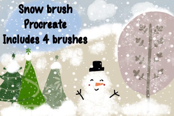 Download Snow Brush Pattern for Procreate - Procreate Collection