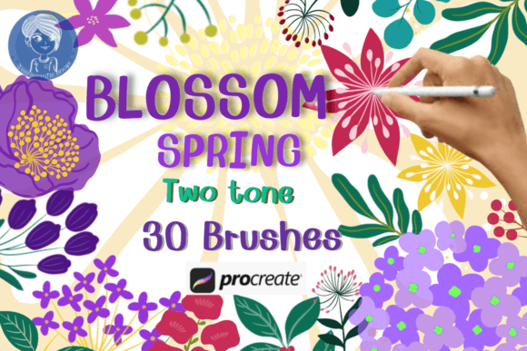 Download Blossom Spring Brush Stamp Procreate - Procreate Collection
