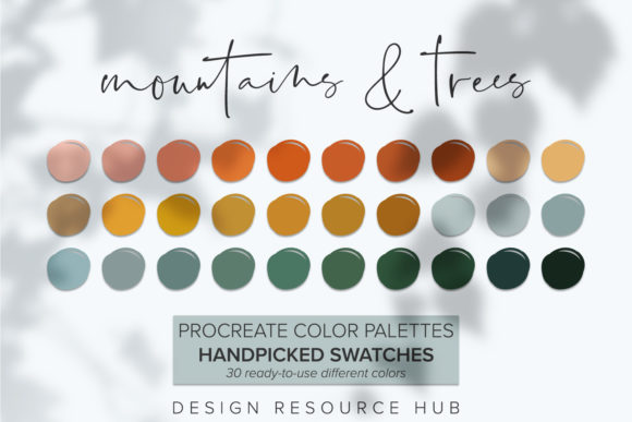 Download Procreate Color Palette: Mountains+Trees - Procreate Collection